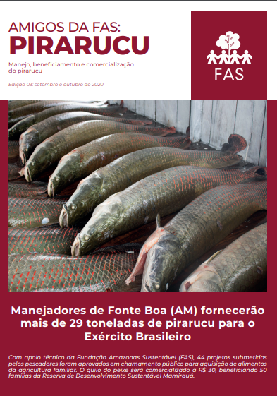 Capa de publicação feita pela Fundação Amazônia Sustentável (FAS).