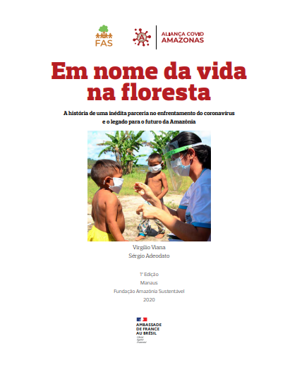 Capa de livro produzido pela Fundação Amazônia Sustentável (FAS).