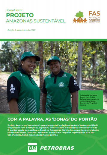 Capa de jornal local criado pela Fundação Amazônia Sustentável (FAS).