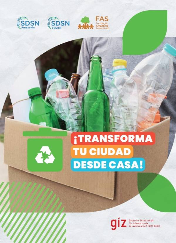 Capa de publicação em espanhol criada pela Fundação Amazônia Sustentável (FAS).