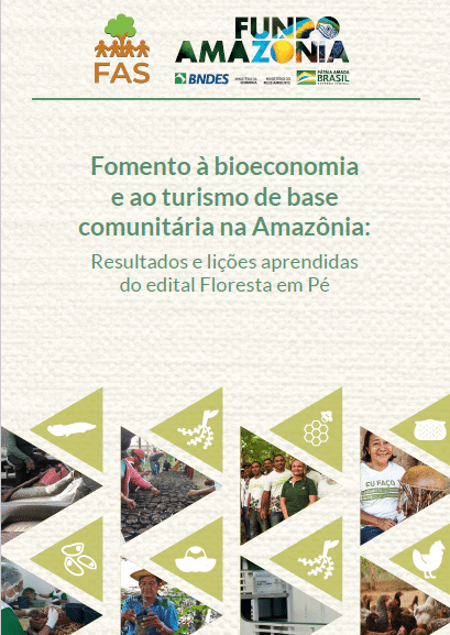 Capa de publicação feita pela Fundação Amazônia Sustentável, sobre resultados do edital Floresta em Pé.
