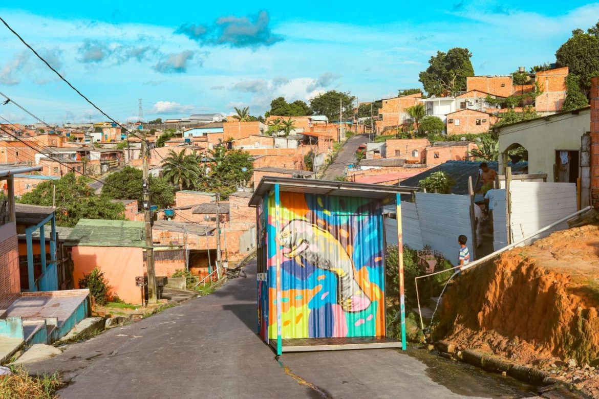 Imagem de Ponto de Entrega Voluntária (PEVs), alocado em bairro de Manaus.