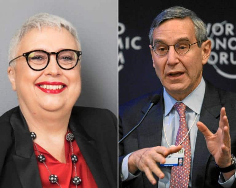 Imagem de Sylvie Bénard e Richard Edelman, lado a lado.