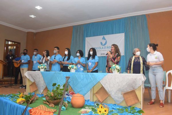Seminário de formação de professores do projeto Escola D’Água Brasil, que contou com mais de 120 educadores de comunidades ribeirinhas do estado do Pará.
