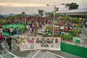 Time da Virada Sustentável Manaus reunidos no espaço Sun Manauara, no Shopping Manauara localizado em Manaus.