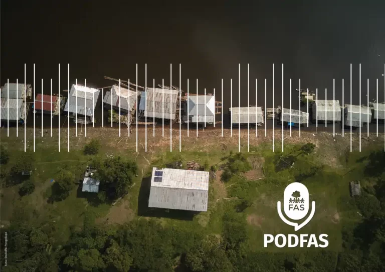 Capa do podcast "POD FAS", realizado pela Fundação Amazônia Sustentável.