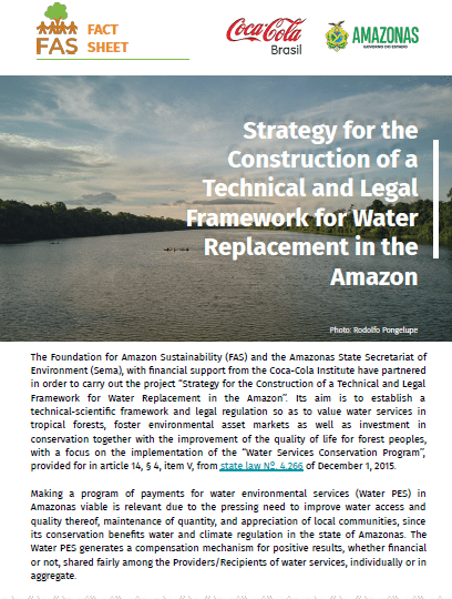 Strategy for the Construction of a Technical and Legal Framework for Water Replacement in the Amazon: Fact Sheet