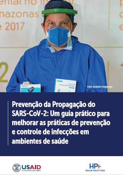 Capa de publicação sobre prevenção da propagação do SARS-CoV-2.