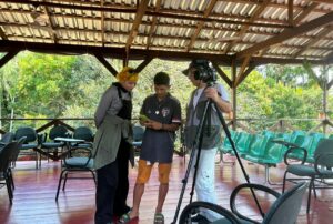 Oficina do Repórteres da Floresta projeto realizado pela Fundação Amazônia Sustentável (FAS).