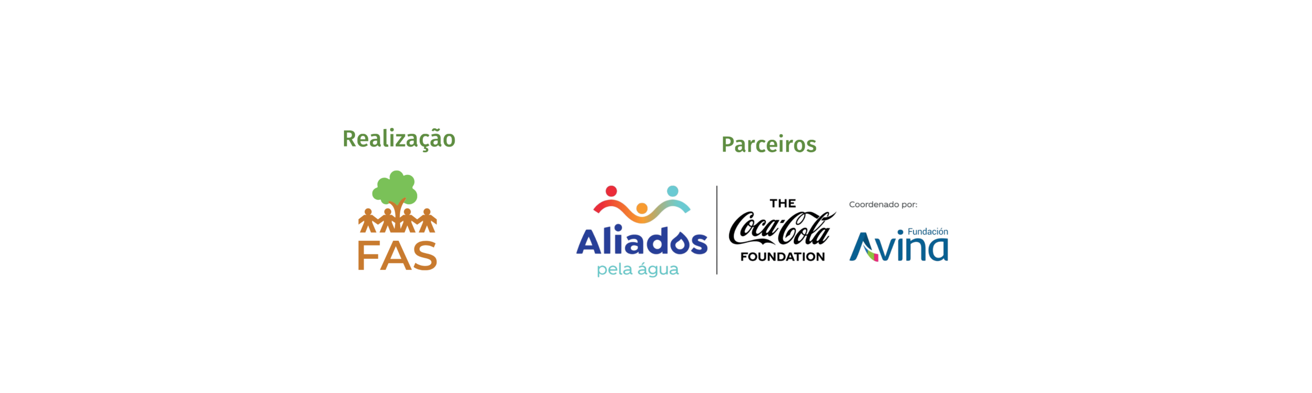 Logos das instituições parceiras do programa Água + Acesso